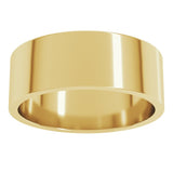 14K Yellow Gold 7 mm Flat Band Size 11