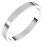 Platinum 2.5 mm Flat Band Size 3.5