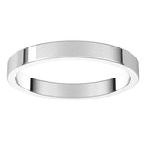 Platinum 2.5 mm Flat Band Size 3.5