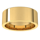 14K Yellow Gold 8 mm Comfort-Fit Flat Band Size 8