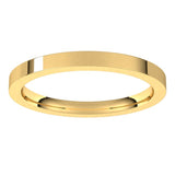 14K Yellow Gold 2 mm Comfort-Fit Flat Band Size 8