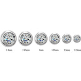 14K Yellow Gold 1/8 CTW Lab-Grown Diamond Micro Bezel-Set Earrings