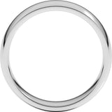 Platinum 6 mm Lightweight Comfort-Fit Half Round Band Size 10.5