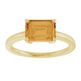 14K Yellow Gold Natural Citrine Ring