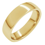 14K Yellow Gold 5.5 mm Comfort-Fit European-Style Band Size 11