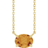 14K Yellow Gold Natural Citrine 18" Necklace