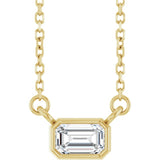 14K Yellow Gold 1/3 CT Lab-Grown Diamond 18" Necklace