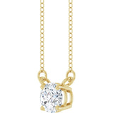 14K Yellow Gold 1/2 CT Lab-Grown Diamond Solitaire 18" Necklace