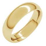 14K Yellow Gold 5.5 mm Comfort-Fit Half Round Band Size 10