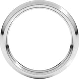 18K White Gold 3.5 mm Comfort-Fit Half Round Band Size 9