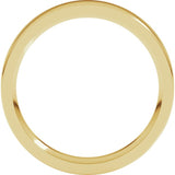 14K Yellow Gold 3.5 mm Comfort-Fit Flat Band Size 8