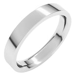 14K White Gold 3.5 mm Comfort-Fit Flat Band Size 9