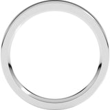 14K White Gold 3.5 mm Comfort-Fit Flat Band Size 9