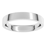 14K White Gold 3.5 mm Comfort-Fit Flat Band Size 9