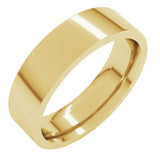 14K Yellow Gold 5.5 mm Comfort-Fit Flat Band Size 9