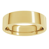 14K Yellow Gold 5.5 mm Comfort-Fit Flat Band Size 9