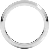 10K White Gold 4 mm Comfort-Fit Half Round Band Size 10