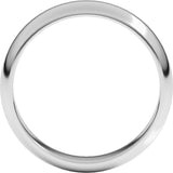 14K White Gold 5 mm Half Round Band Size 6.5