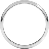14K White Gold 3 mm Half Round Band Size 6.5