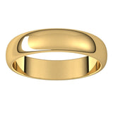 10K Yellow Gold 4.5 mm Half Round Band Size 8.5