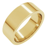 10K Yellow Gold 7 mm Comfort-Fit Flat Band Size 10.5