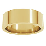 10K Yellow Gold 7 mm Comfort-Fit Flat Band Size 10.5