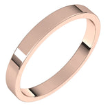 14K Rose Gold 2.5 mm Flat Band Size 5