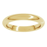 18K Yellow Gold 3 mm Comfort-Fit Half Round Band Size 9