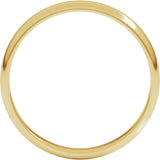 10K Yellow Gold 3 mm Lightweight Half Round Band Size 11