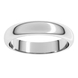 10K White Gold 4 mm Half Round Band Size 7
