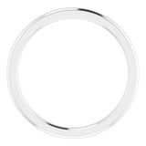 14K White Gold 1.5 mm Comfort-Fit Half Round Band Size 7.5
