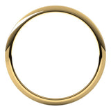 10K Yellow Gold 1 mm Half Round Band Size 9.5