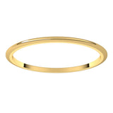 14K Yellow Gold 1 mm Half Round Band Size 6