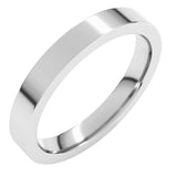 Sterling Silver 3 mm Comfort-Fit Flat Band Size 9