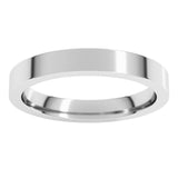 Sterling Silver 3 mm Comfort-Fit Flat Band Size 9