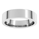 Sterling Silver 5 mm Comfort-Fit Flat Band Size 9.5
