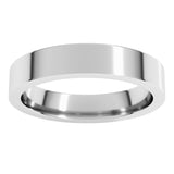 Sterling Silver 4 mm Comfort-Fit Flat Band Size 10
