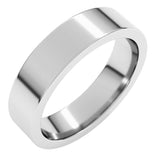 Sterling Silver 5 mm Comfort-Fit Flat Band Size 10