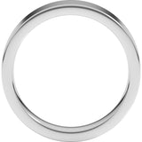 Sterling Silver 5 mm Comfort-Fit Flat Band Size 10
