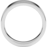 Sterling Silver 7 mm Comfort-Fit Flat Band Size 10