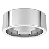 Sterling Silver 8 mm Comfort-Fit Flat Band Size 10.5