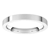 Platinum 2.5 mm Comfort-Fit Flat Band Size 7