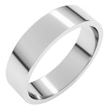 14K White Gold 5 mm Flat Band Size 10