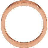 18K Rose Gold 7 mm Comfort-Fit Flat Band Size 9