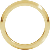 14K Yellow Gold 4 mm Comfort-Fit Half Round Band Size 9