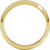 10K Yellow Gold 5 mm Half Round Band Size 8