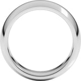 14K White Gold 8 mm Comfort-Fit Half Round Band Size 10