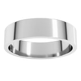 10K White Gold 5 mm Flat Band Size 10.5