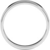 10K White Gold 5 mm Stepped-Edge Flat Band Size 10