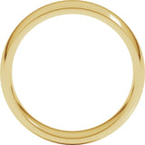 18K Yellow Gold 6 mm Lightweight Comfort-Fit Half Round Band Size 10.5